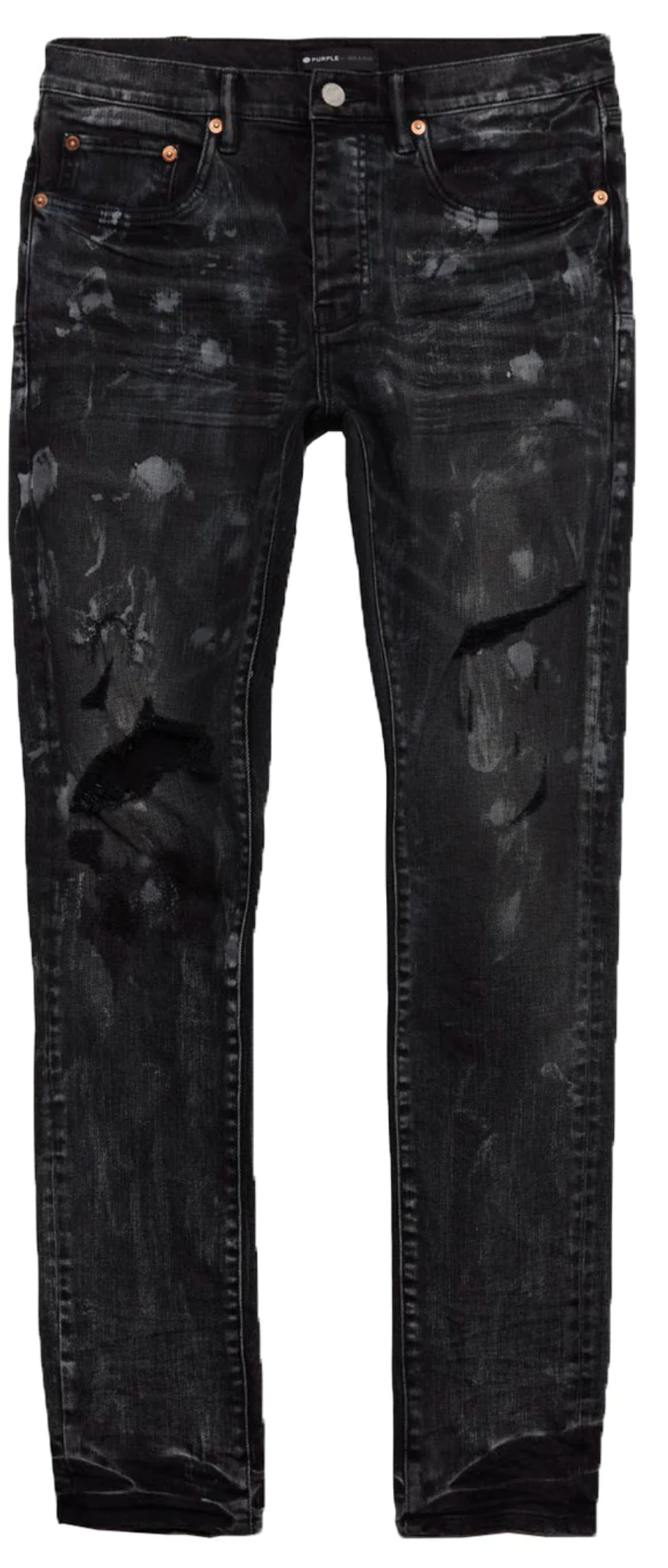 PURPLE BRAND JEANS SUPER FADE BLACK WEFT REPAIR