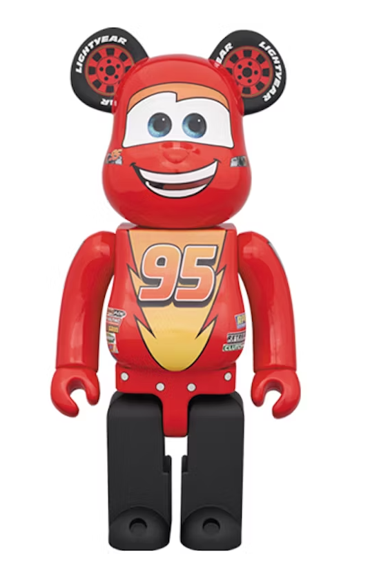 Bearbrick x Disney Pixar Lightning McQueen 1000% Red