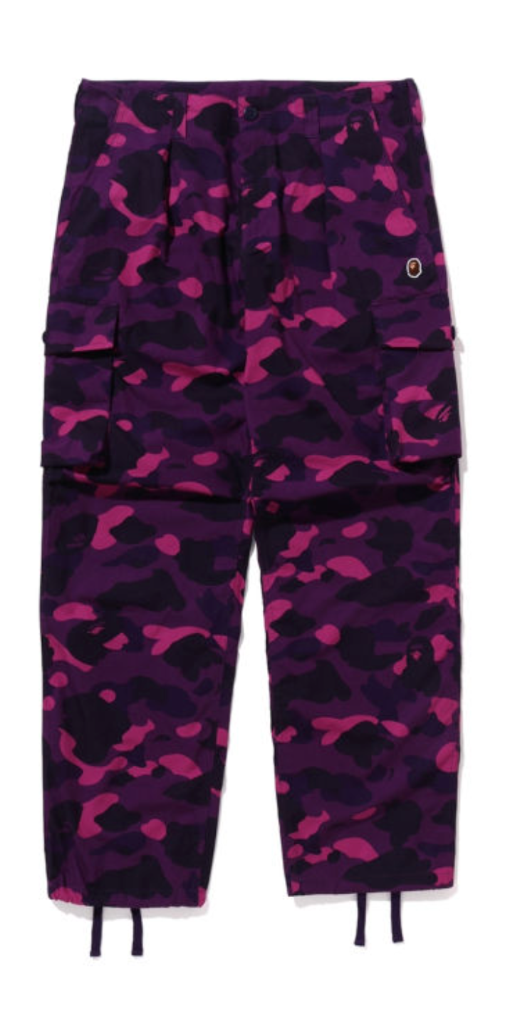 Bape Color Camo 6 Pocket Pants Purple