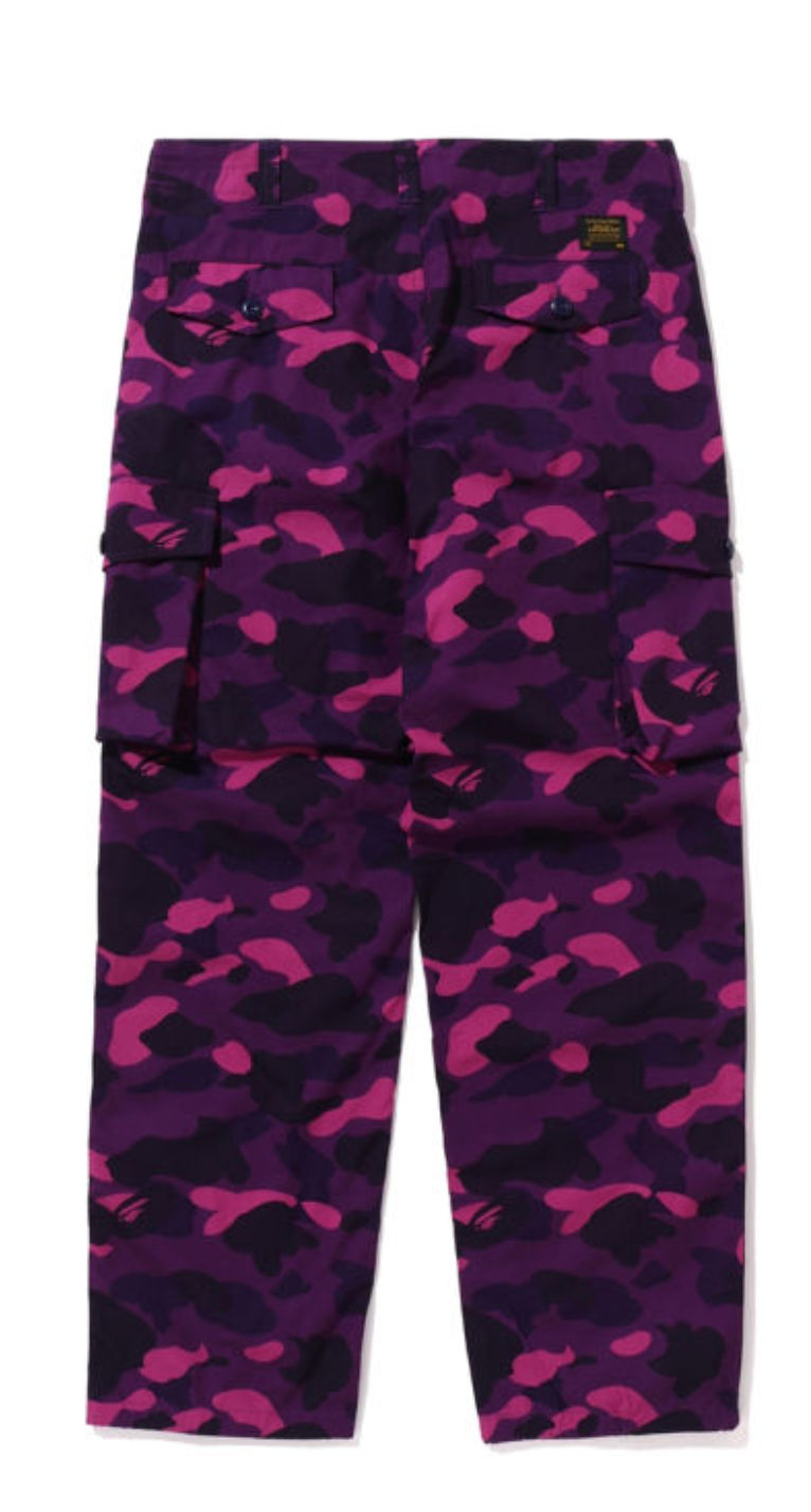 Bape Color Camo 6 Pocket Pants Purple