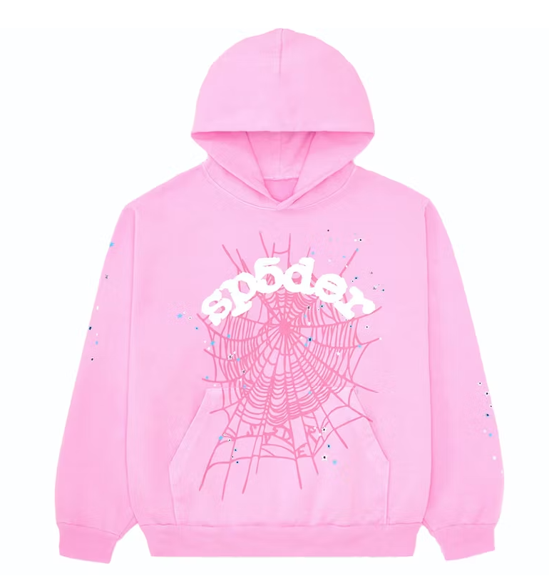 Sp5der OG Web Hoodie Pink