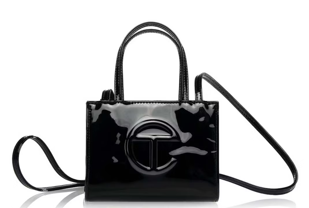 Telfar Small Patent Shopping Bag Black