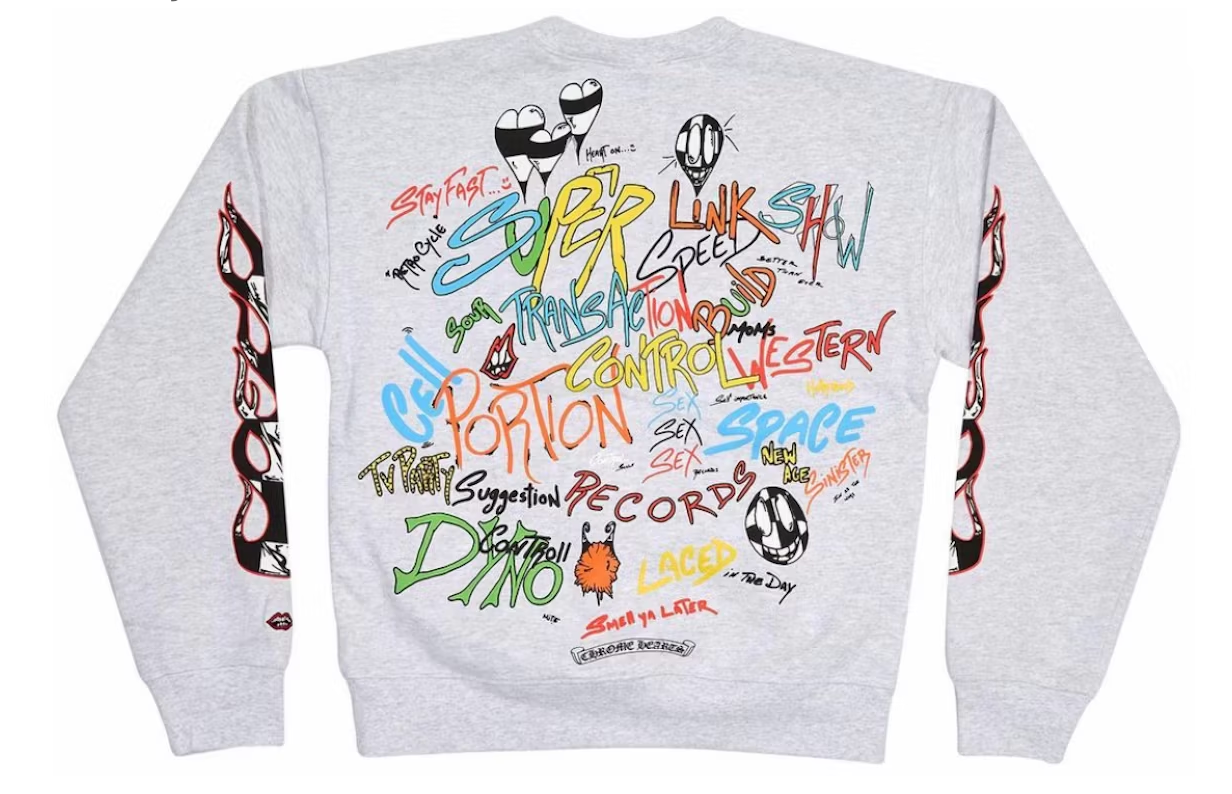 Chrome Hearts Matty Boy Brain Crewneck Heather Grey
