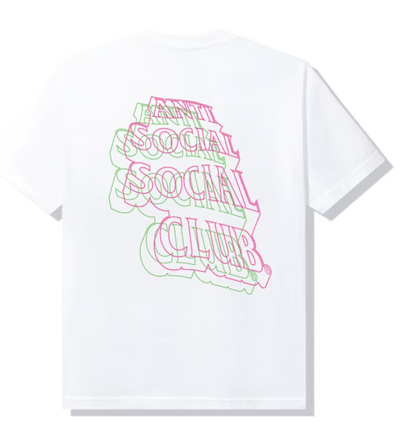 Anti Social Social Club Neon Lights And A Lot Of Rain T-shirt White