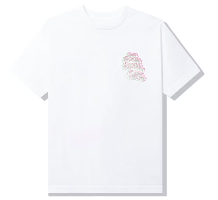 Anti Social Social Club Neon Lights And A Lot Of Rain T-shirt White