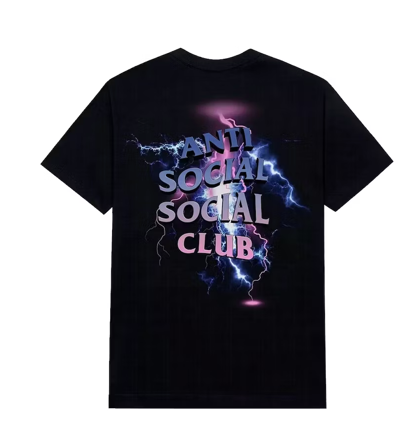 Anti Social Social Club Bolt From The Blue T-shirt Black