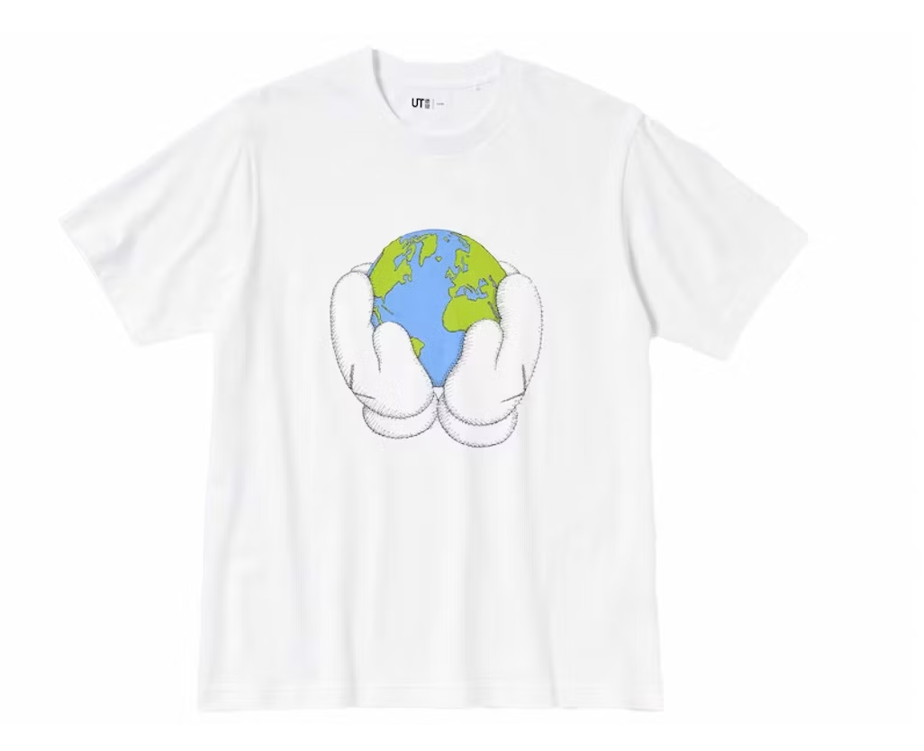 Kaws X Uniqlo Peace Tee White