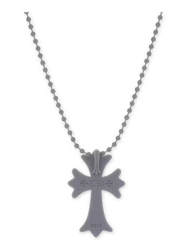 Chrome Hearts Silicone Cross Necklace Grey