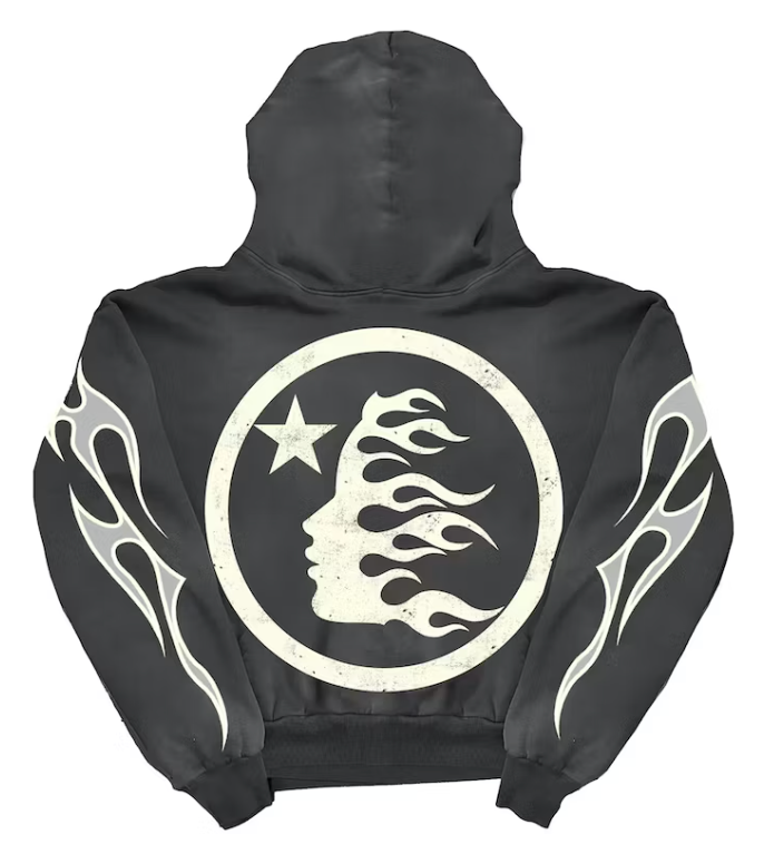 Hellstar Chrome Logo Hoodie Black