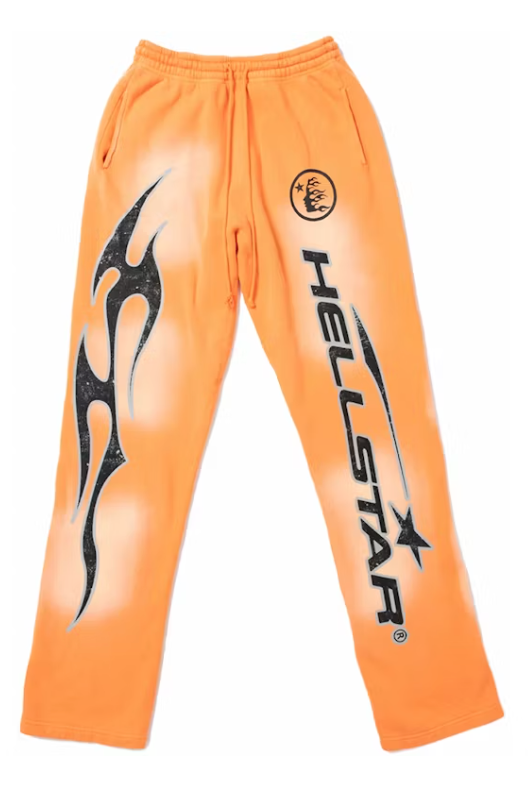 Hellstar Orange Sweatpants Flare Bottom