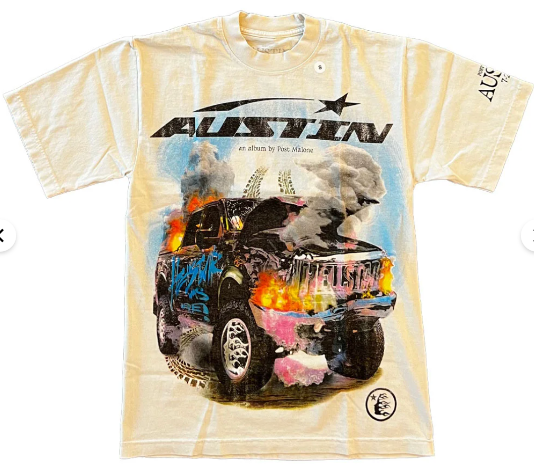 Hellstar Post Malone T-Shirt Cream