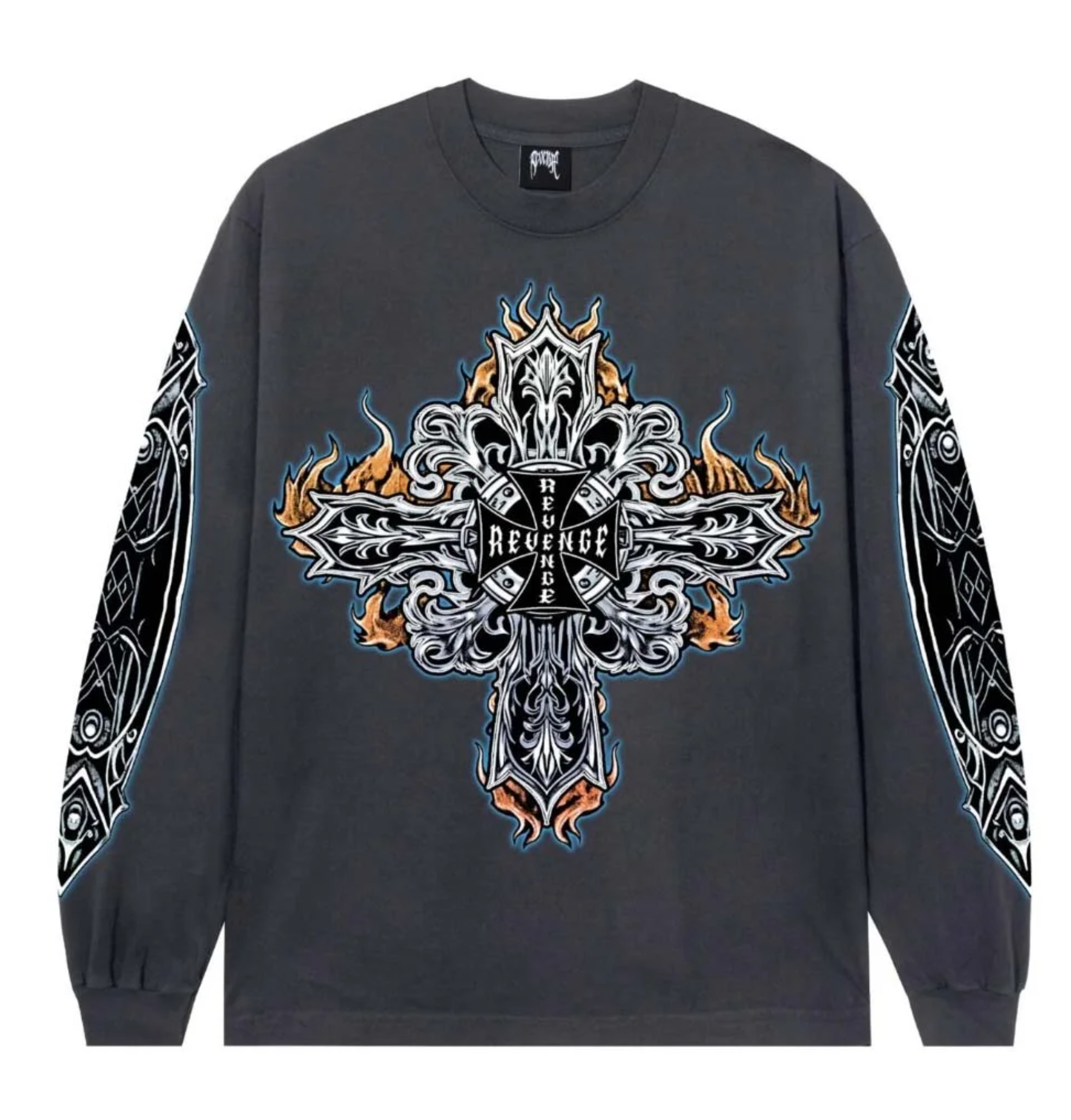 Revenge x G Herbo IronCrest Long Sleeve Tee Vintage Black