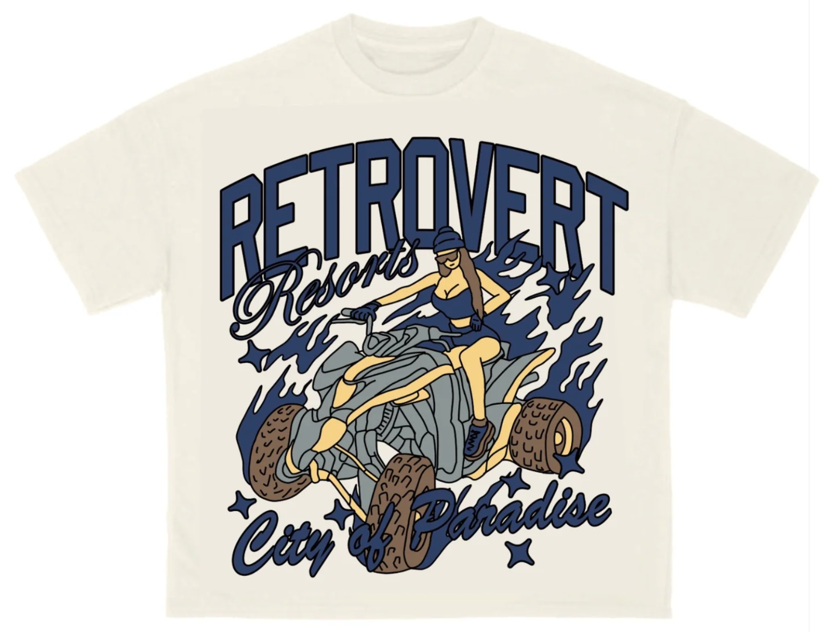 Retrovert Cream Paradise T-Shirt