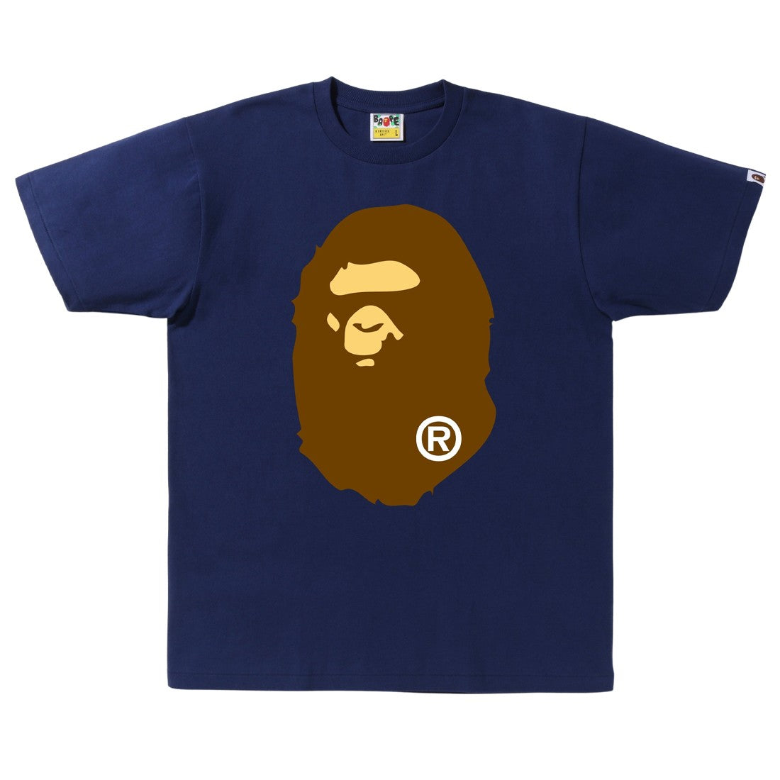 Bape A Bathing Ape Big Ape Head Tee Navy