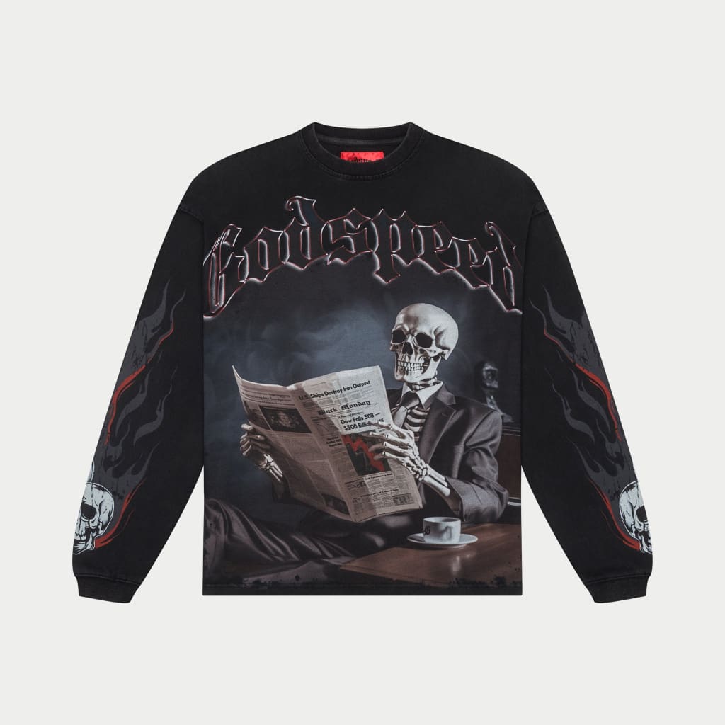 Godspeed Black Monday LS T-Shirt Black Wash