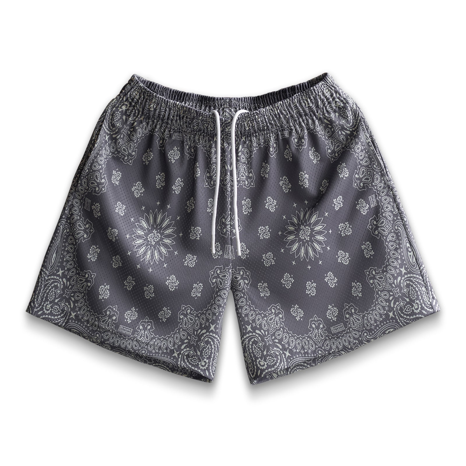 Bravest Studios Grey Paisley Shorts
