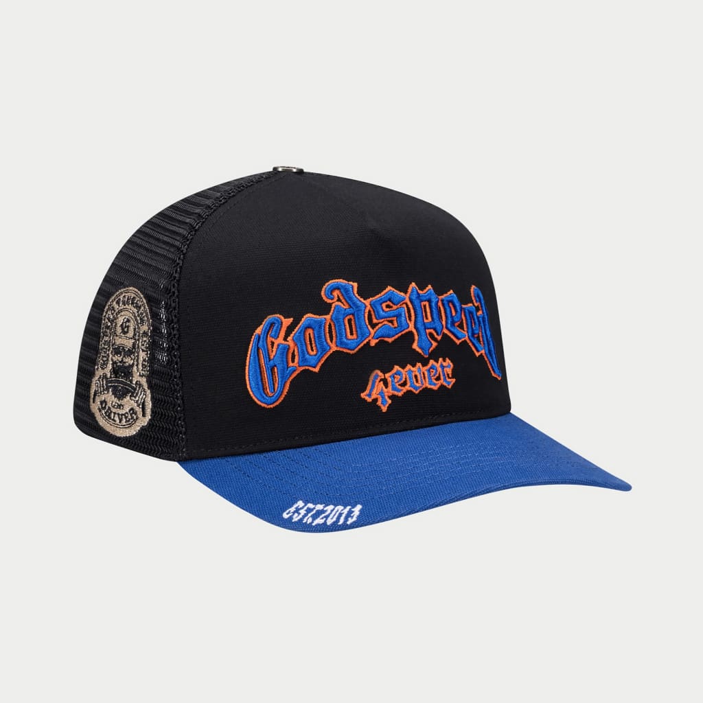 Godspeed GS Forever Trucker Hat Black/ Blue/ Orange