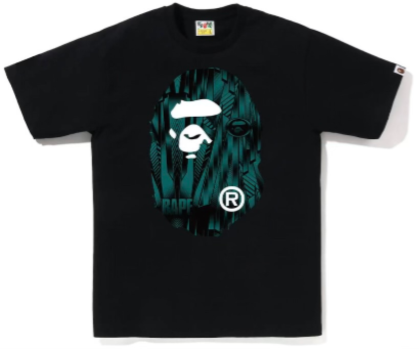 Bape Tee Speed Racer Big Ape Head Black Blue