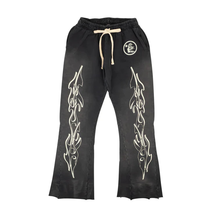 Hellstar Studios Flared Sweatpants Vintage Black