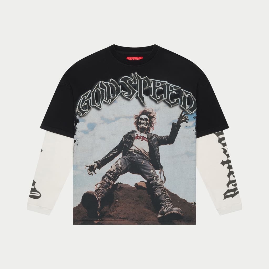 Godspeed Rocker Layered T-Shirt Black Wash