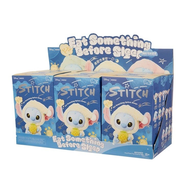Disney x Miniso Labubu Stitch Authenitc Eat Something Toy Surprise Box Single