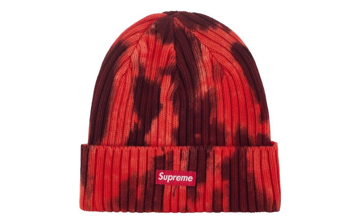 Supreme Overdyed Beanie (SS24) Splatter Red