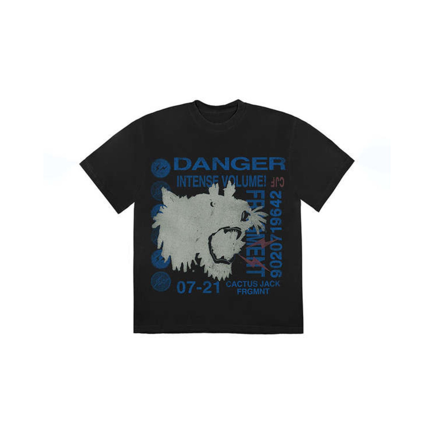 Travis Scott Cactus Jack For Fragment Danger Tee Washed Black