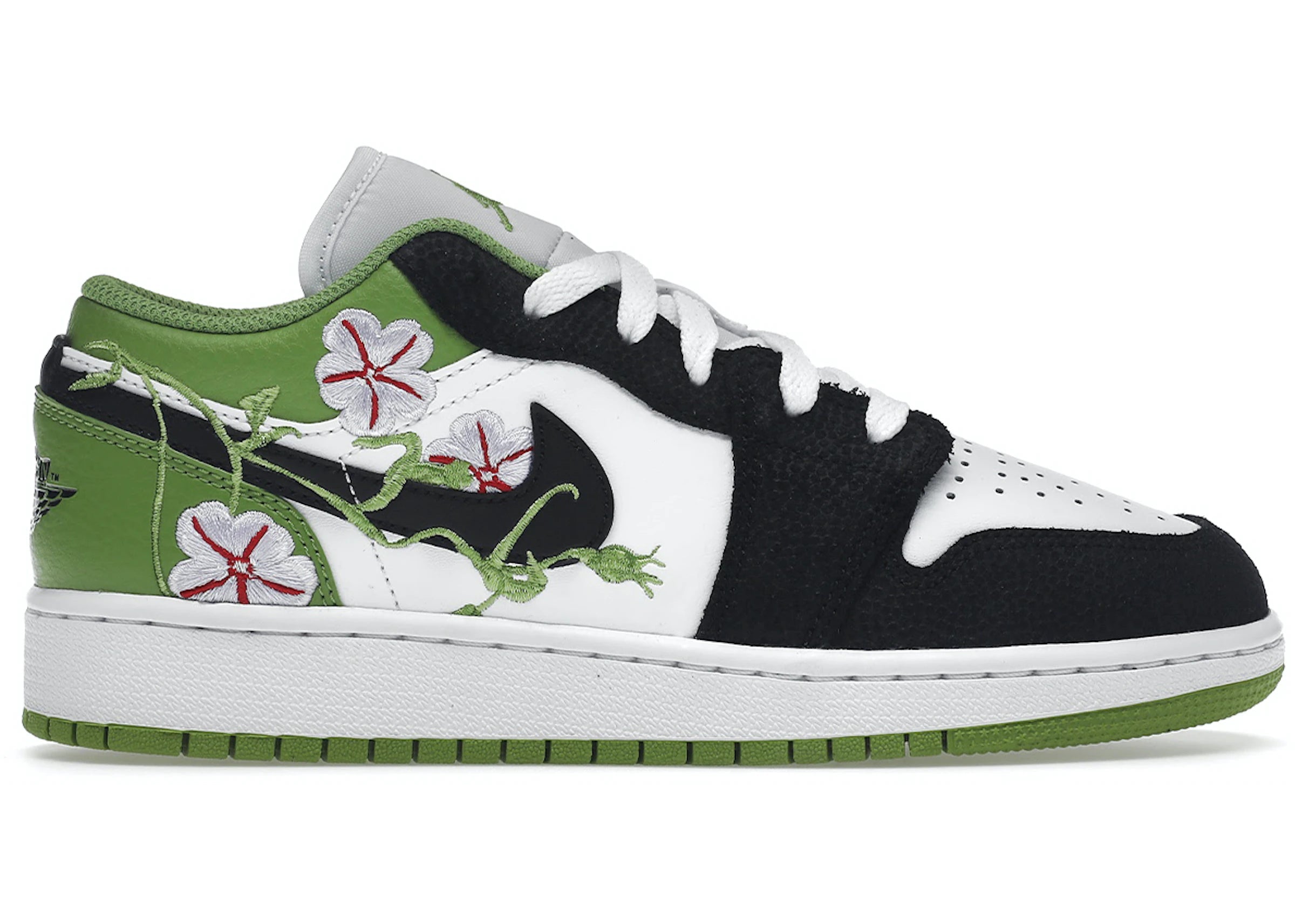 Air Jordan 1 Low GS White Black Green - Verified Sneaker Boutique Wellington
