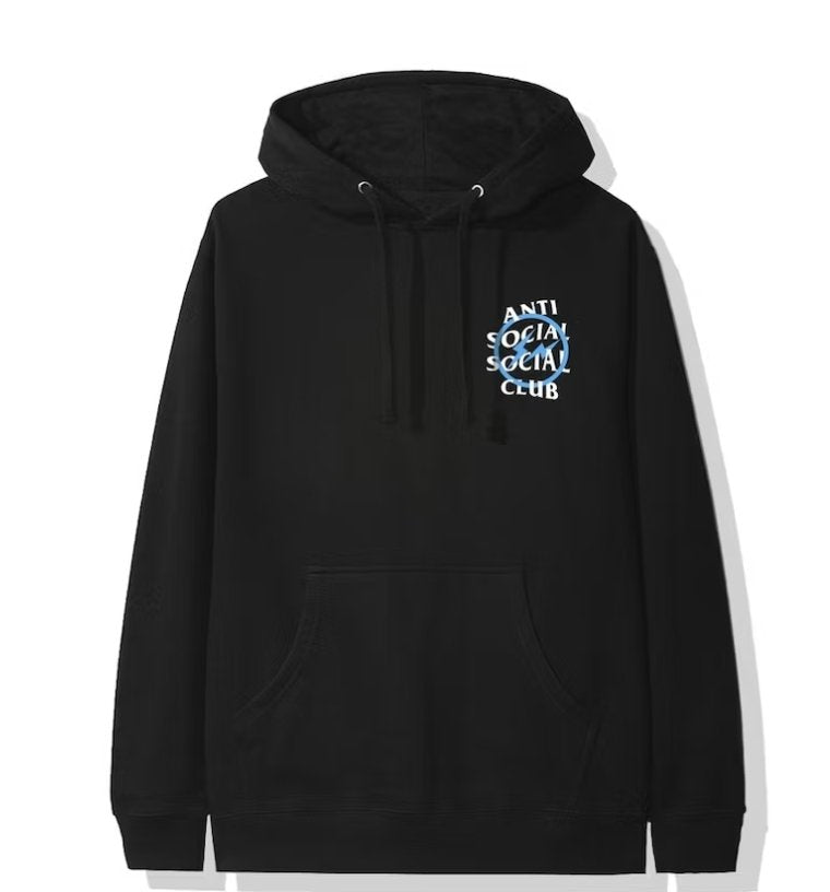 Anti Social Social Club x Fragment Blue Bolt Hoodie Black - Verified Sneaker Boutique Wellington