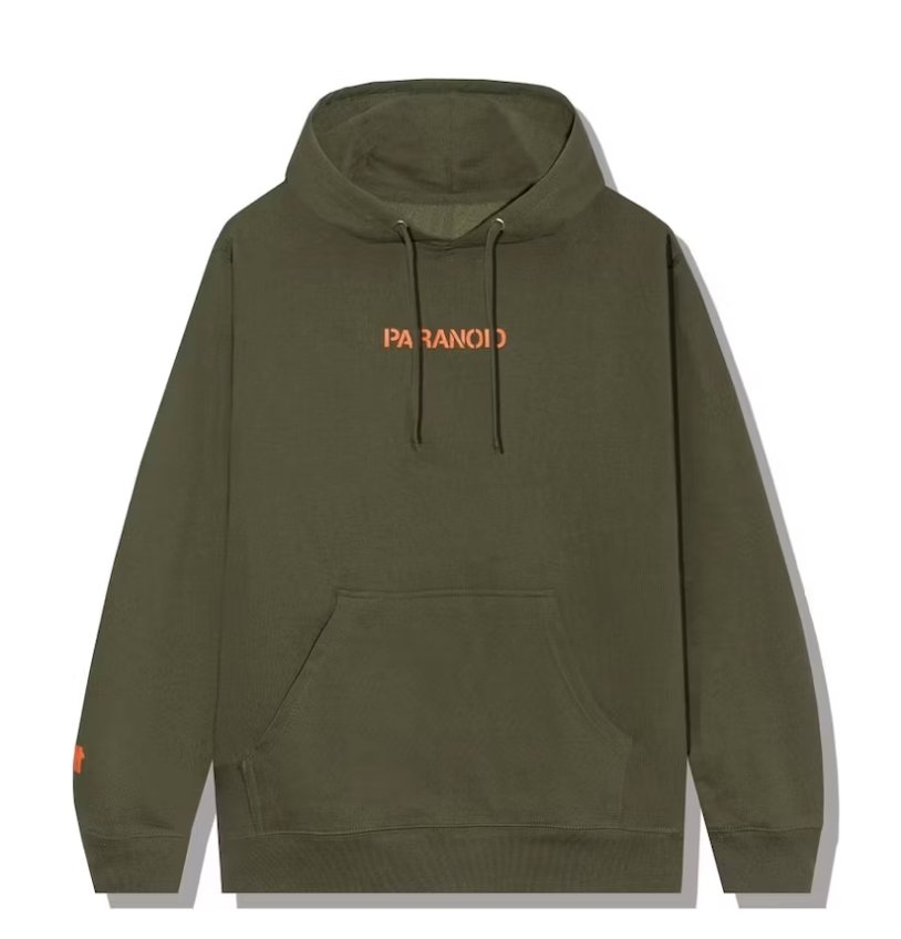 Anti Social Social Club x Undefeated Paranoid Hoodie Olive - Verified Sneaker Boutique Wellington