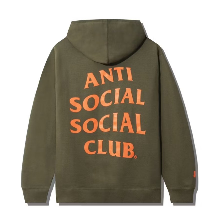 Anti Social Social Club x Undefeated Paranoid Hoodie Olive - Verified Sneaker Boutique Wellington