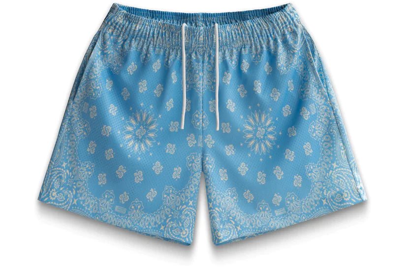 Bravest Studios Paisley Shorts Light Blue - Verified Sneaker Boutique Wellington