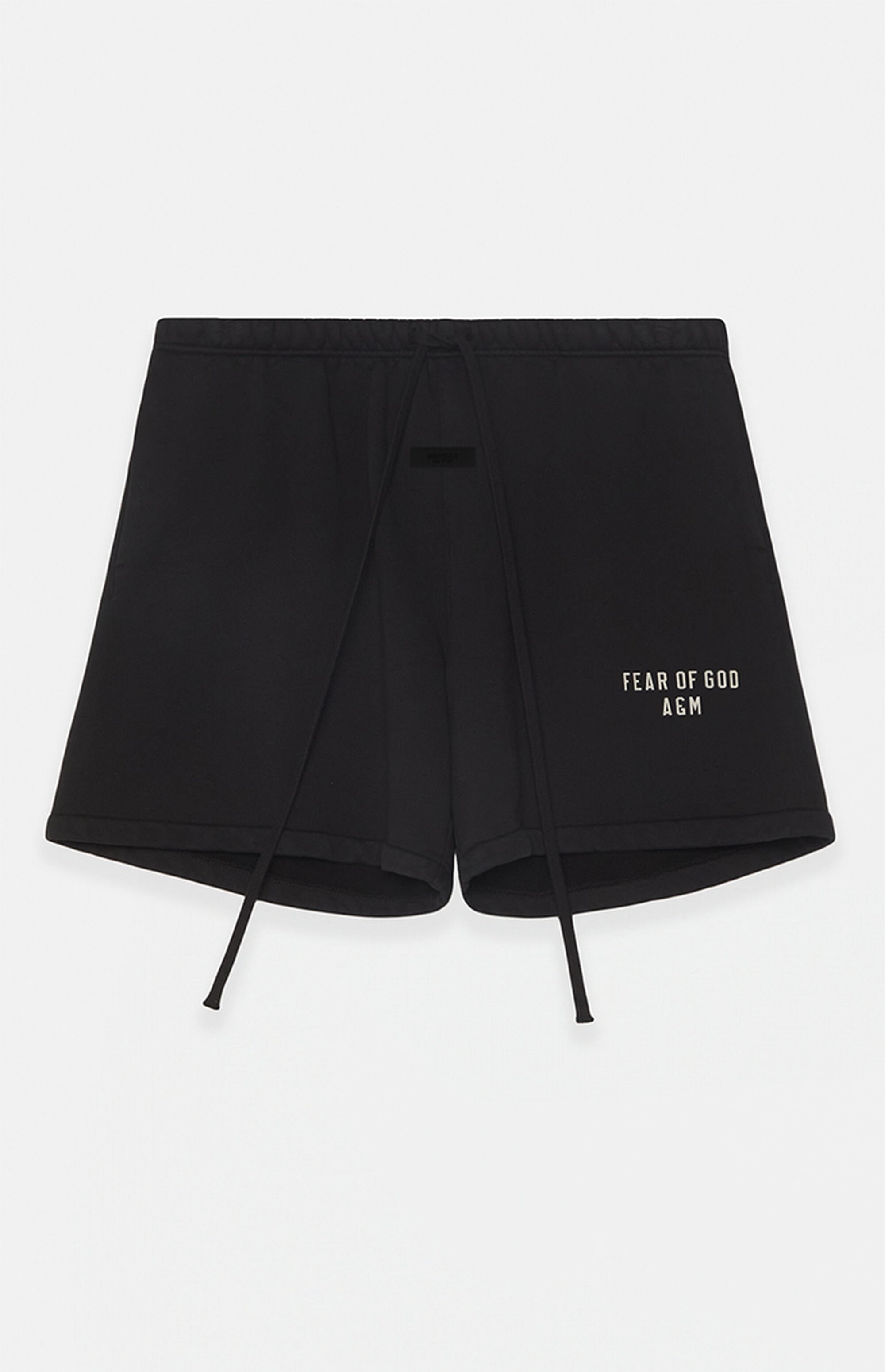 Fear of God Essentials Black Heavy Fleece Soccer Sweat Shorts