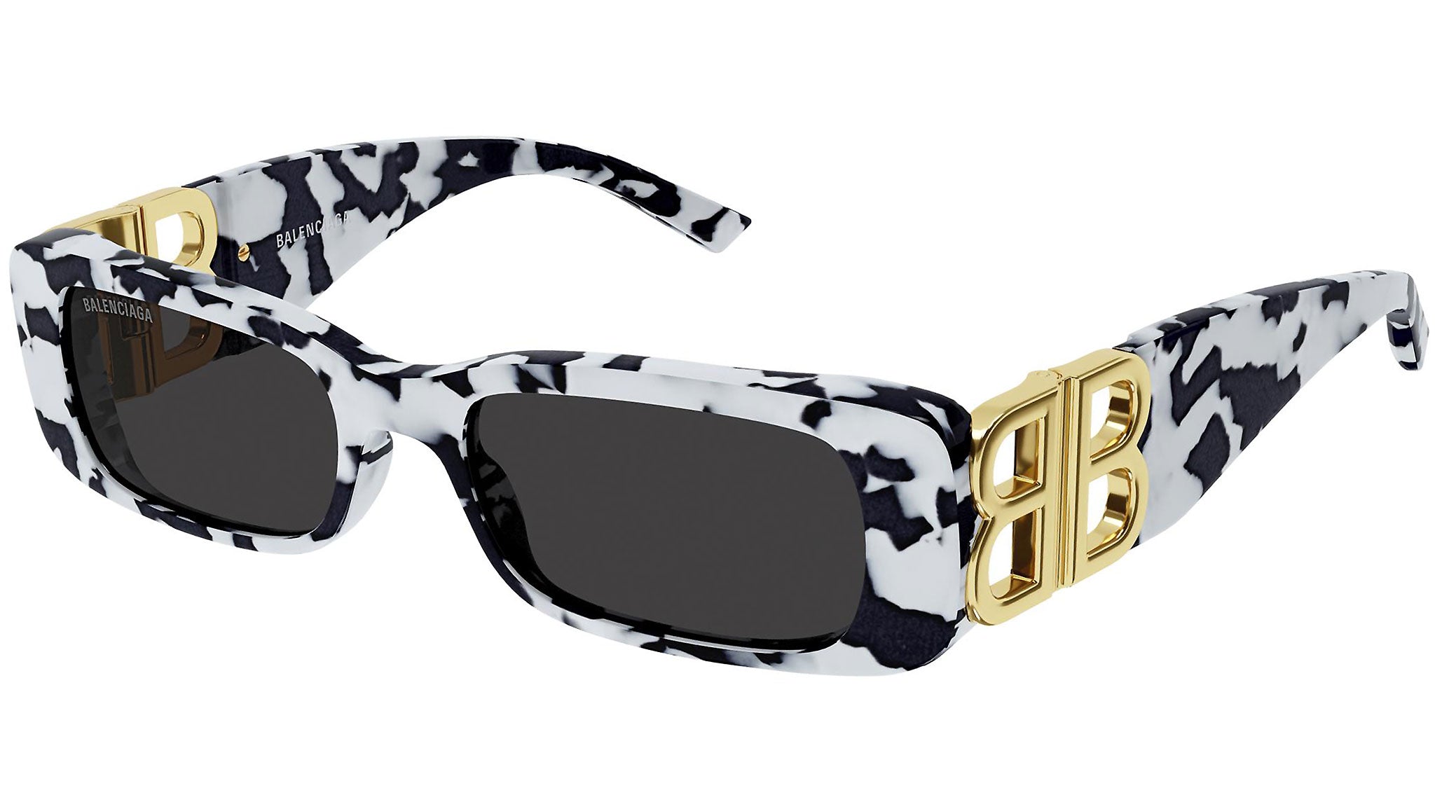 Balenciaga Dynasty Rectangle Sunglasses White