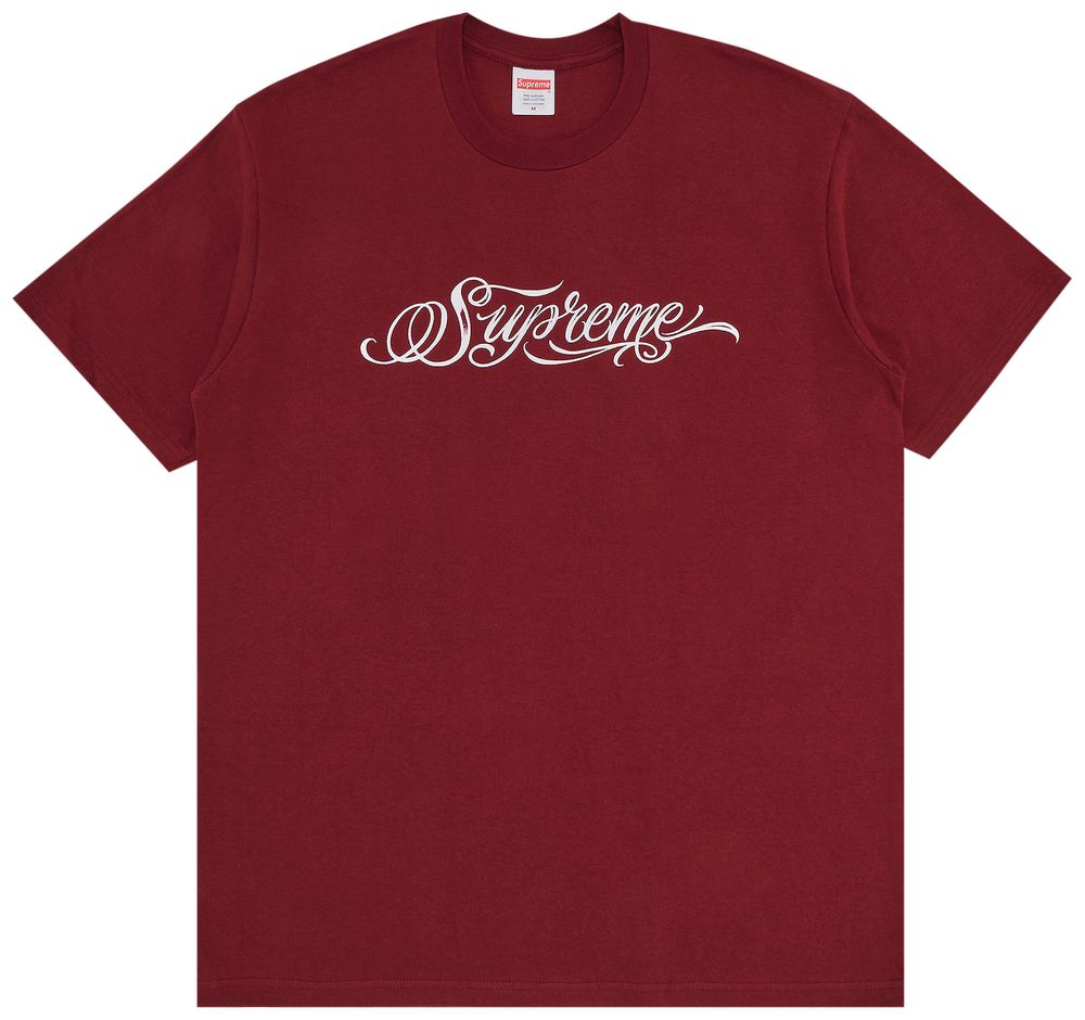 Supreme Script Tee Cardinal