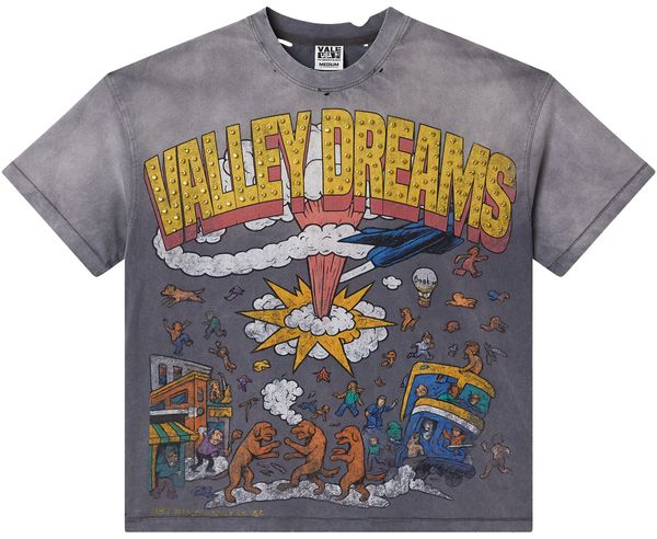 Vale Forever Faded Chaos Bling Tee 'Gray'