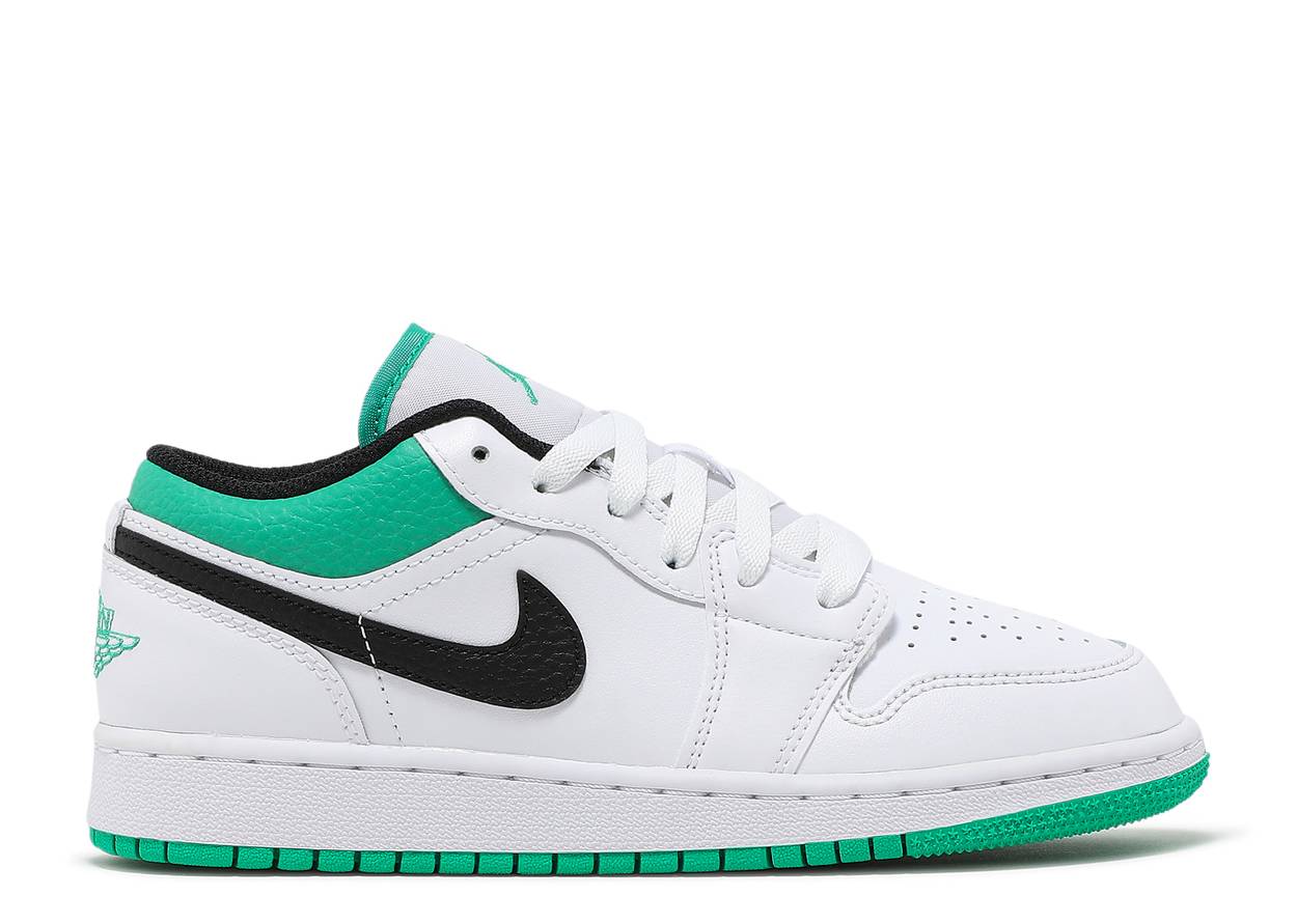 Air Jordan 1 Low White Lucky Green (GS)