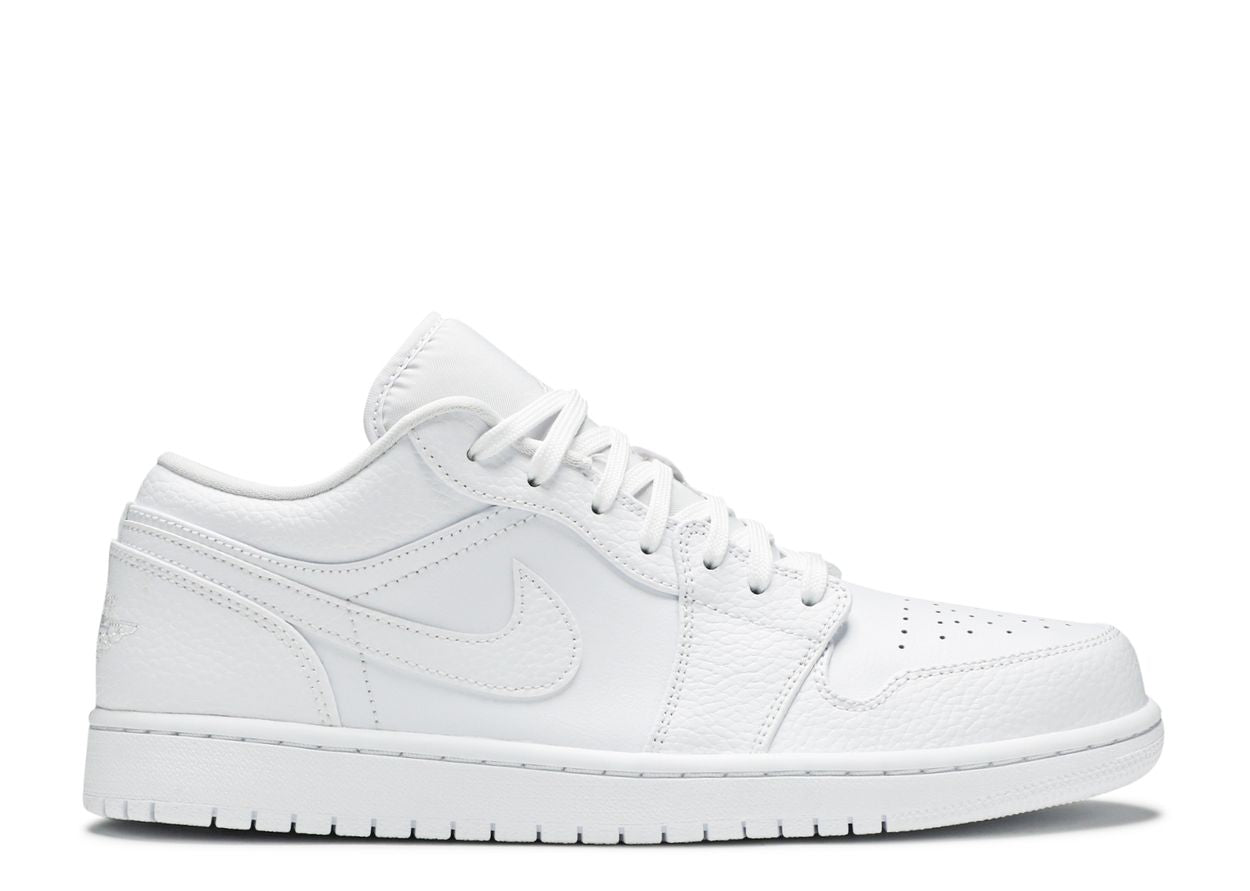 Air Jordan 1 Low Triple White Tumbled Leather