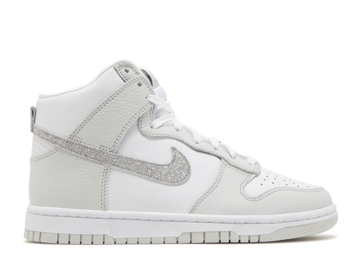 Nike Dunk High Silver Glitter Swoosh (Women's) (No Box)