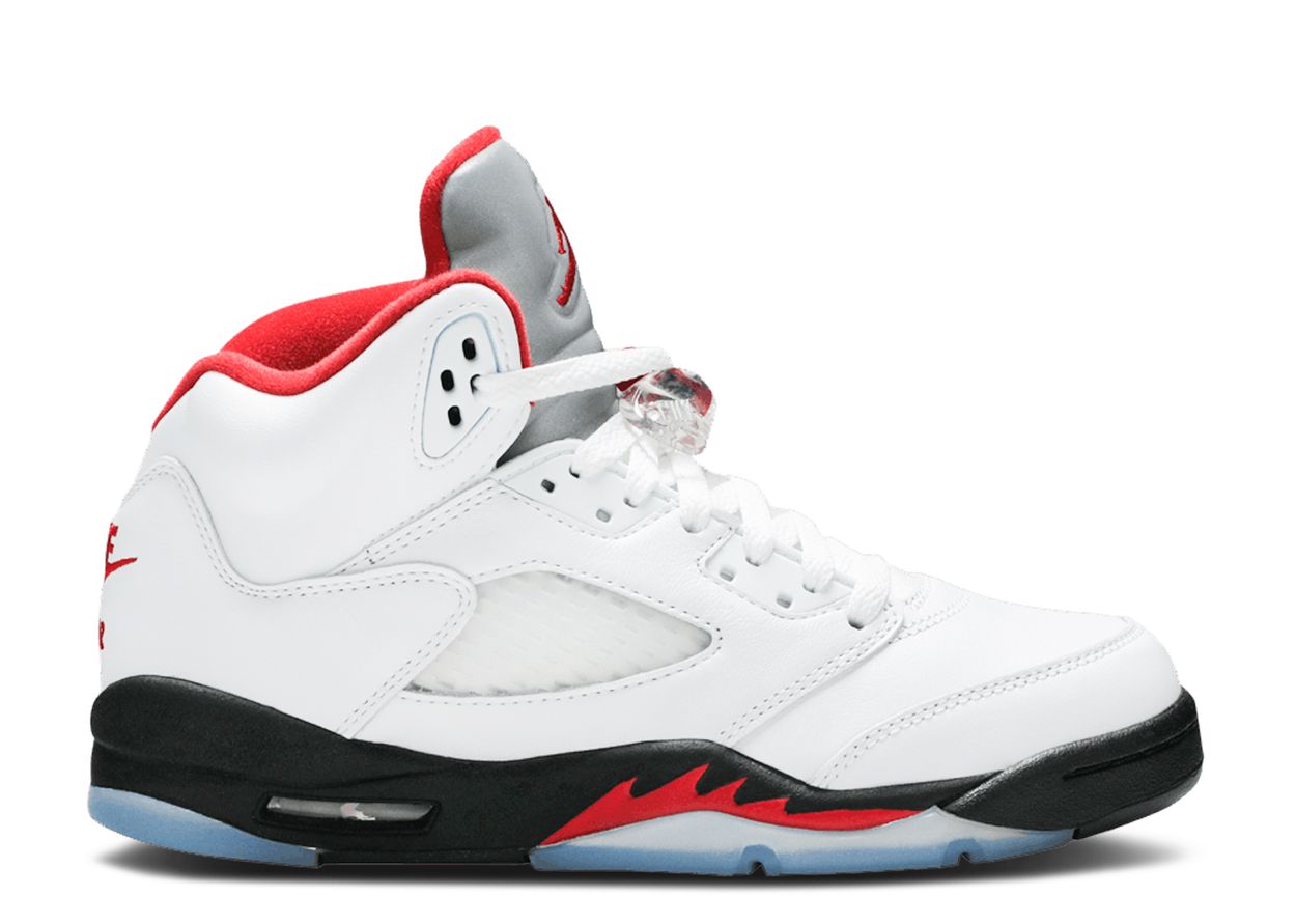 Air Jordan 5 Retro Fire Red Silver Tongue (2020) (GS)