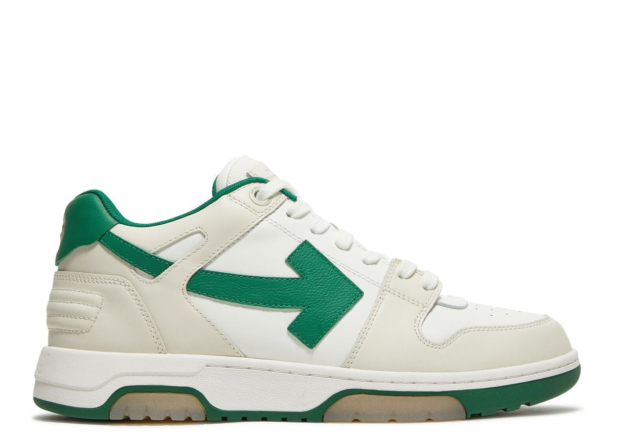 OFF-WHITE Out Of Office "OOO" Low Tops White Green (Pre-Owned)