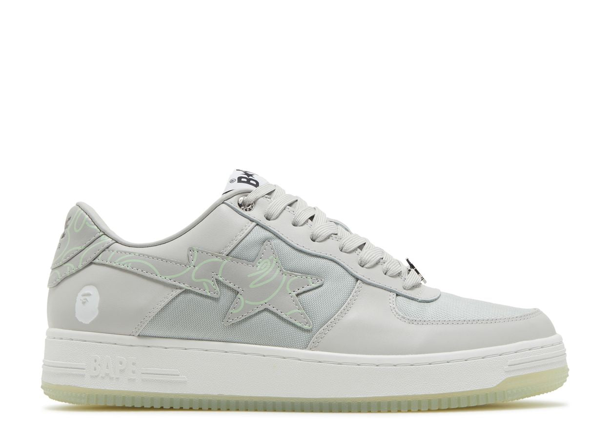 A Bathing Ape Bape Sta Text Code Camo Grey