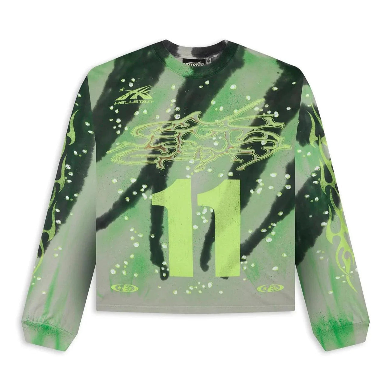 Hellstar Tye-Dye Moto L/S Green