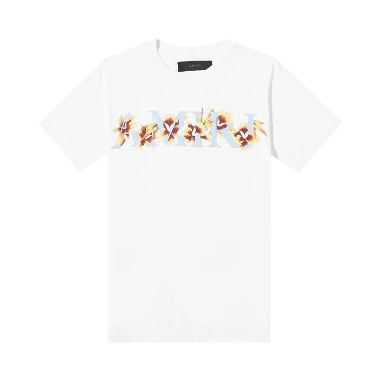 Amiri Hibiscus Logo T-shirt White