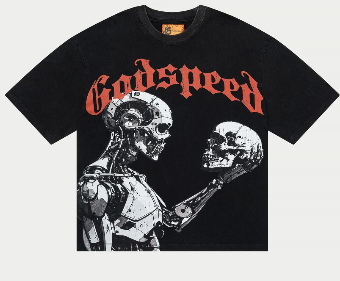 Godspeed Man vs AI T Shirt Black