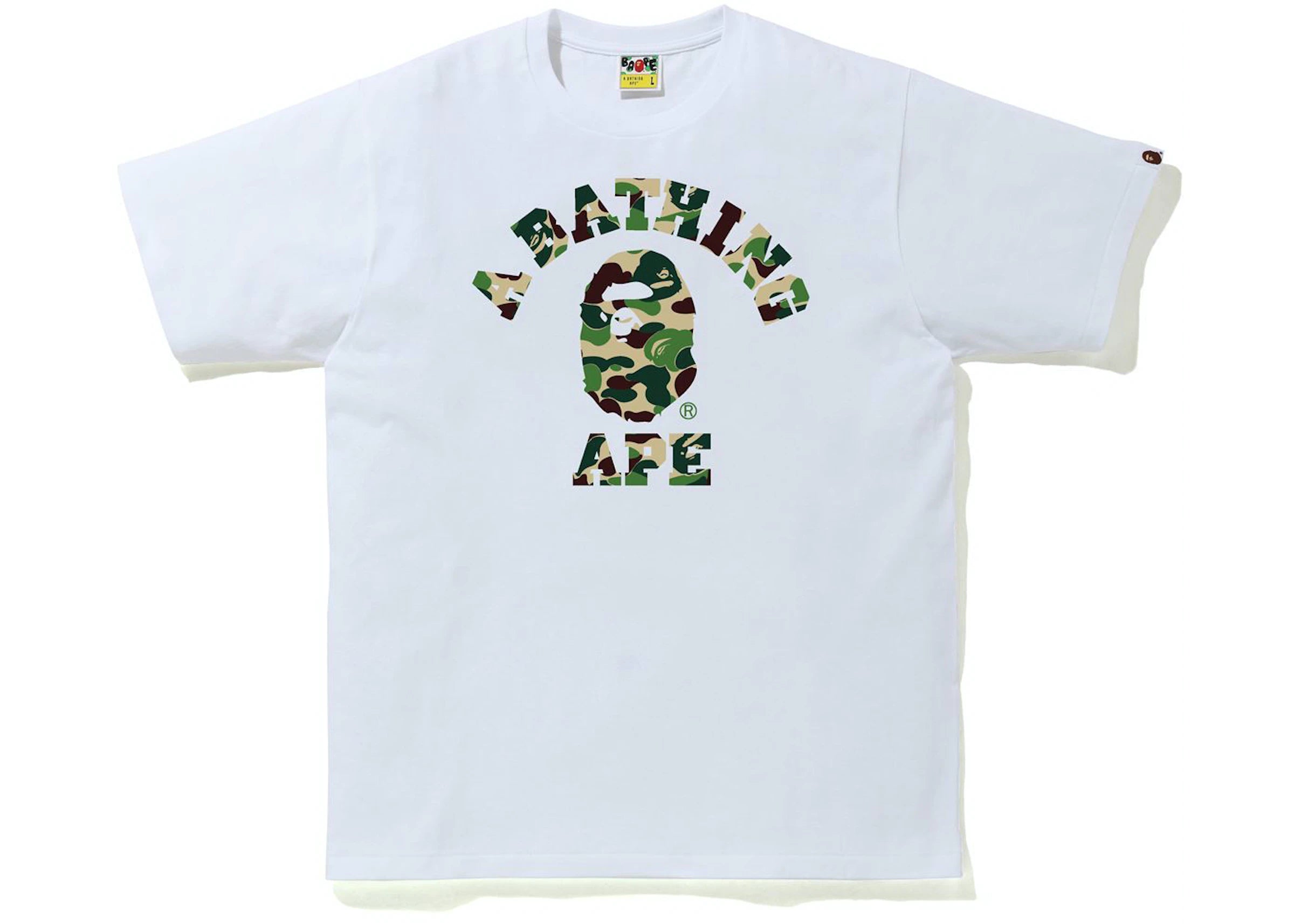 Bape ABC Camo College Tee White/Green