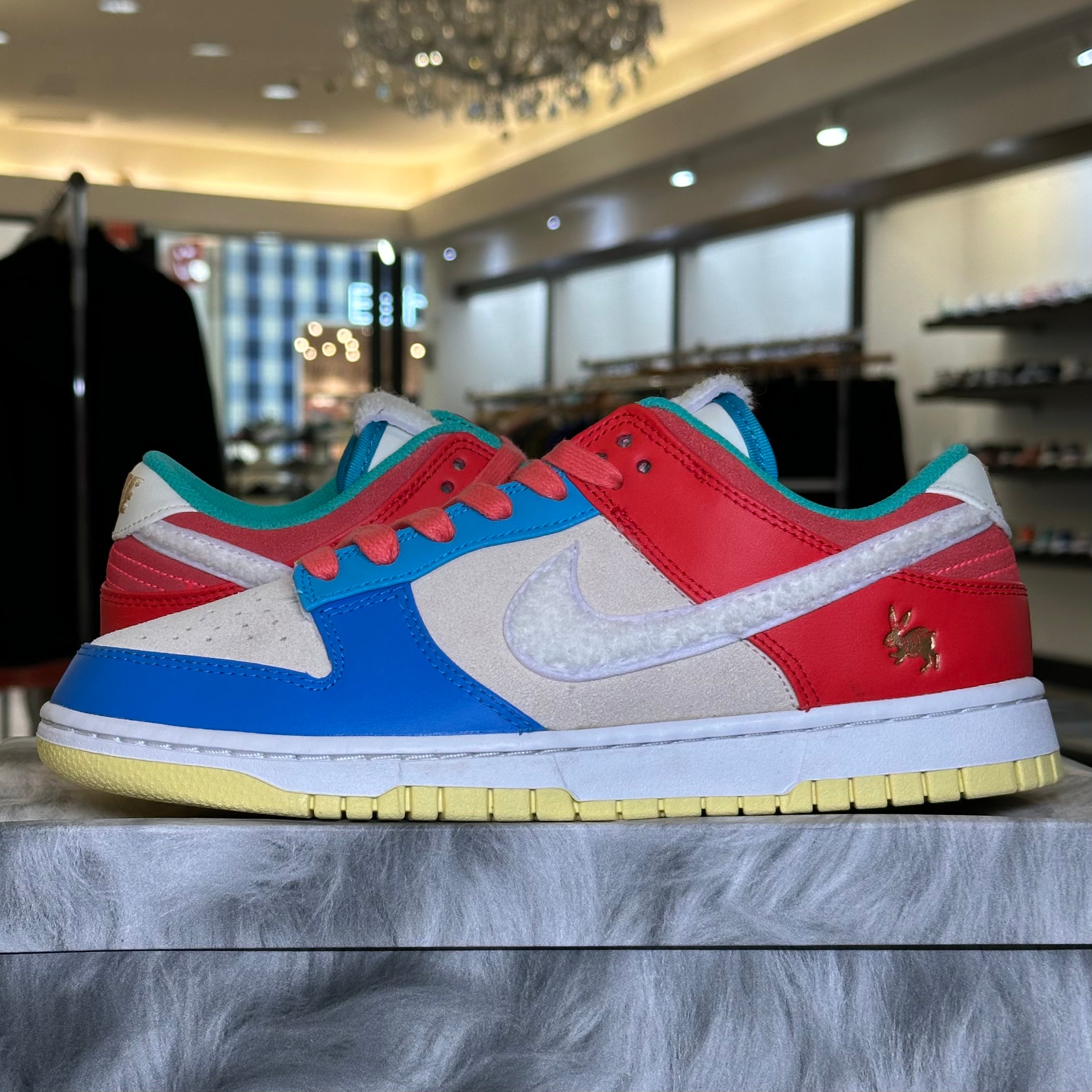 Nike Dunk Low Retro PRM Year of the Rabbit Blue Orange Cream (Pre-Owned)