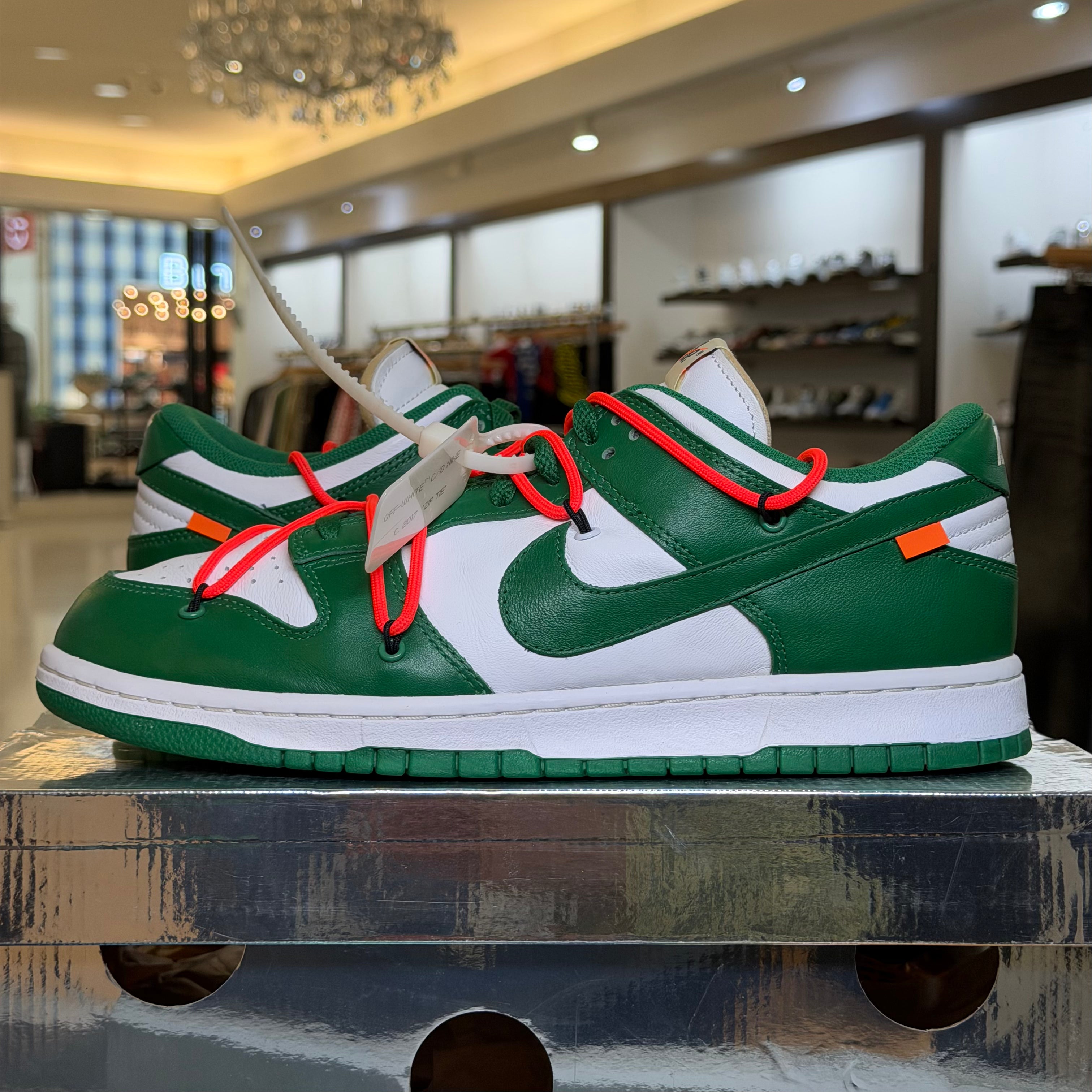 Nike Dunk Low Off-White Pine Green (Pre-Owned)