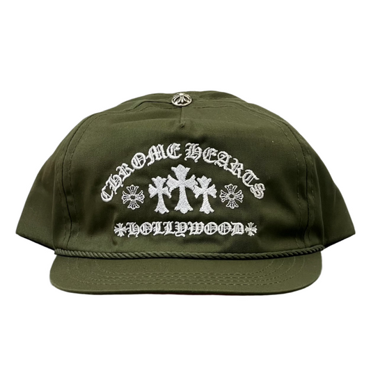 Chrome Hearts Gas Station 5-Panel Hat Dark Army/Red