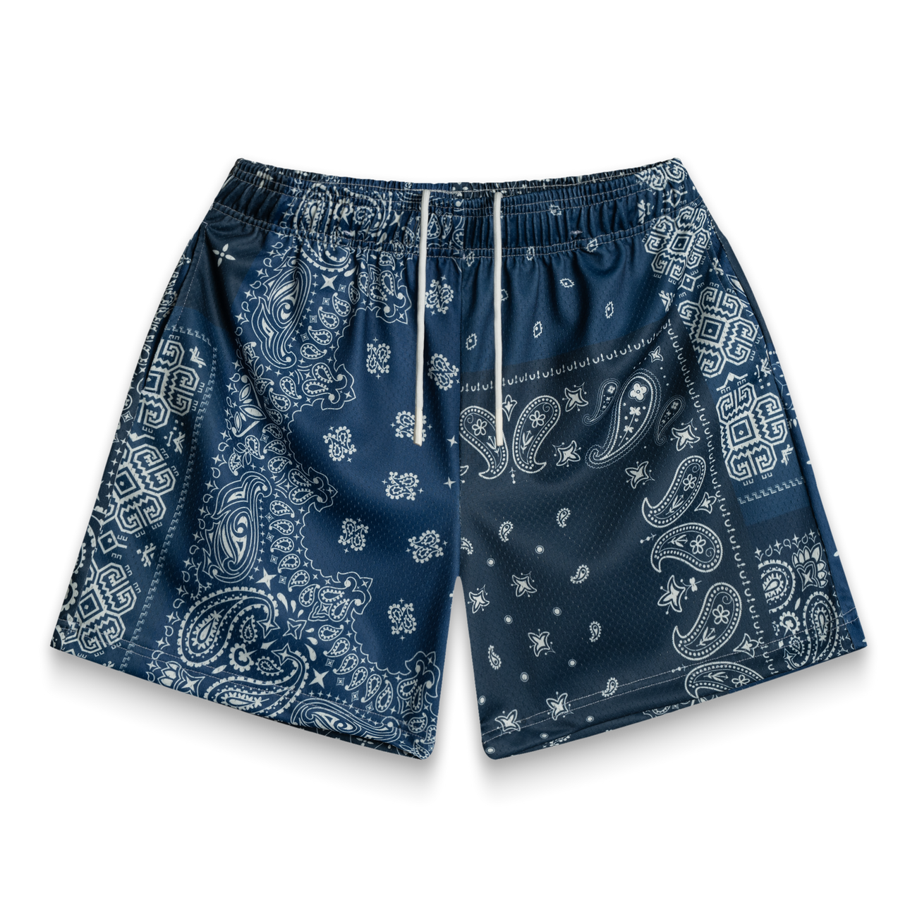 Bravest Studio Navy Patchwork Paisley Shorts